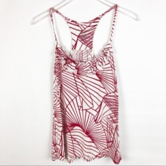 Banana Republic | Women's Red & White Print Sleeveless Tank Top Size Medium - Picture 1 of 6